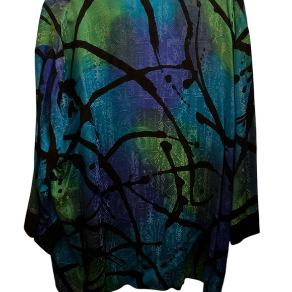 SILK BUTTON JKT - TURQ/COBALT - Picture 2 of 6